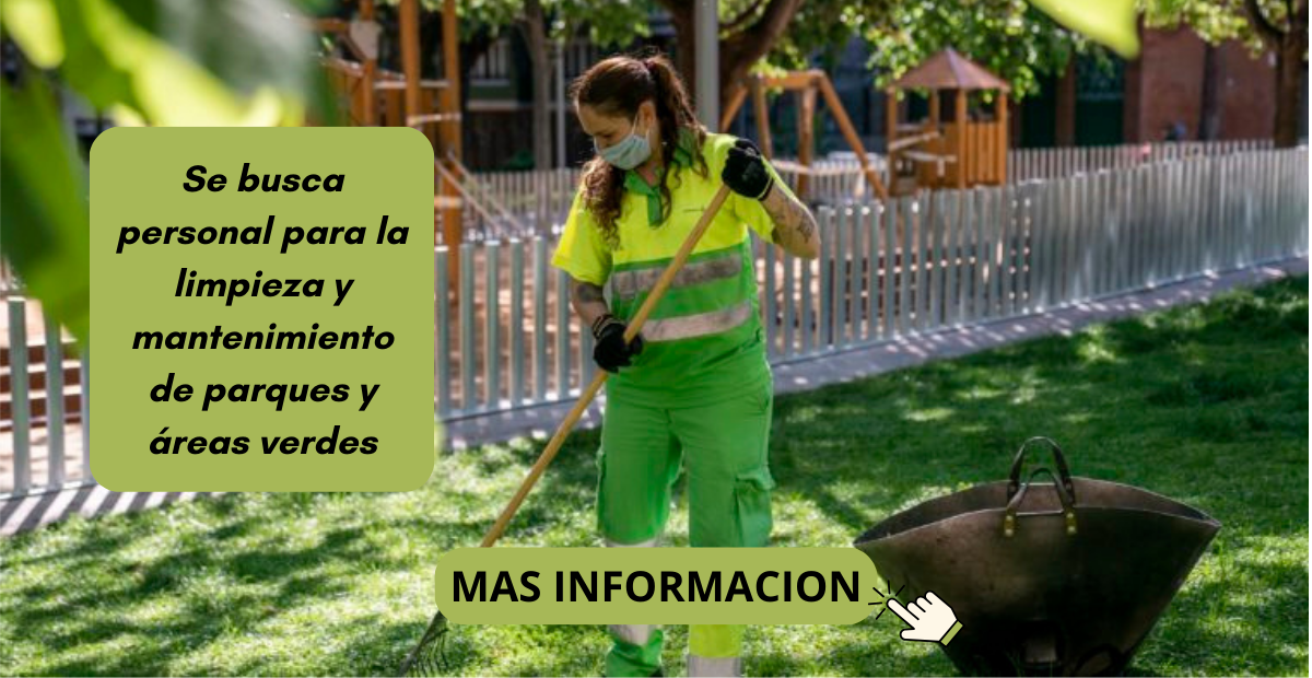 Buscamos personal para la limpieza de parques - Portal Empleos