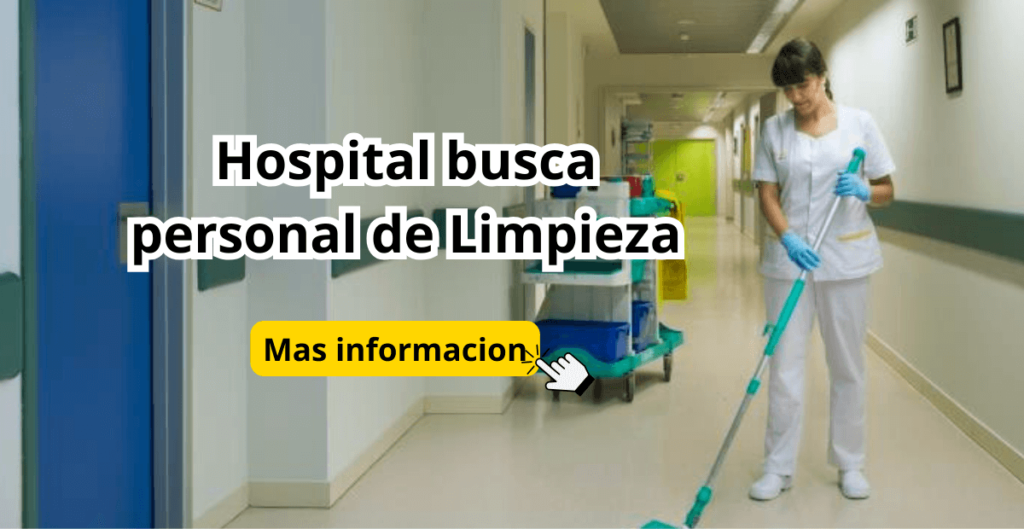 trabajos de limpieza en hospital